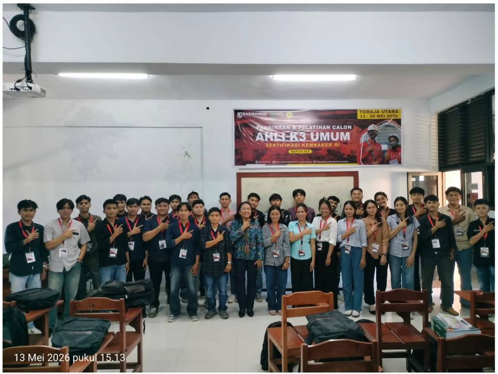 Pelatihan Calon Ahli K3 Umum Kerja Sama antara Fakultas Teknik Universitas Kristen Indonesia (UKI) Toraja dengan PT. Kasiromua Jaya Wijaya Batch 352